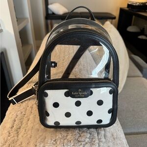 Kate Spade Clear Backpack with Pouch